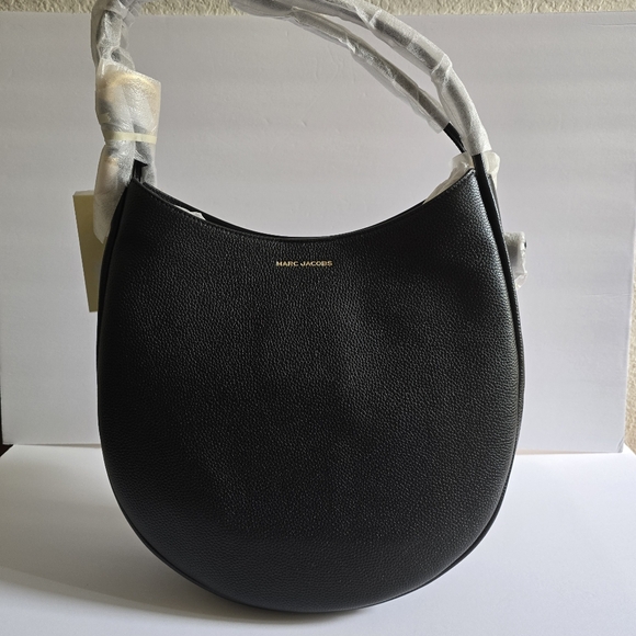 Marc Jacobs Large Leather Hobo Bag Black - Picture 5 of 13